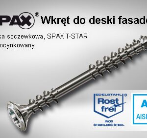 Wkręty Spax 4,5x60 A2TX(100) podw.gwint.stoż