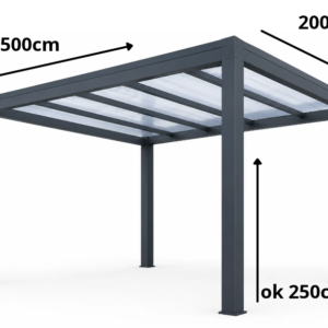 Pergola Aluminiowa 500x200 1